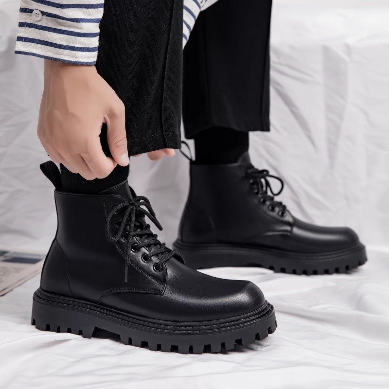 New Product Vintage Mart Boots Men's Large Cowhide Upper High Top Durable Outdoor Casual Shoes