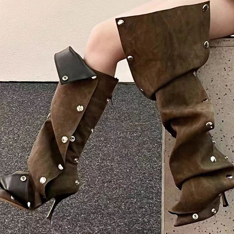 OEM/ODM Women's Winter Stiletto Heels High Heel Boots Denim Thigh High Baggy Boots Platform Style for Summer