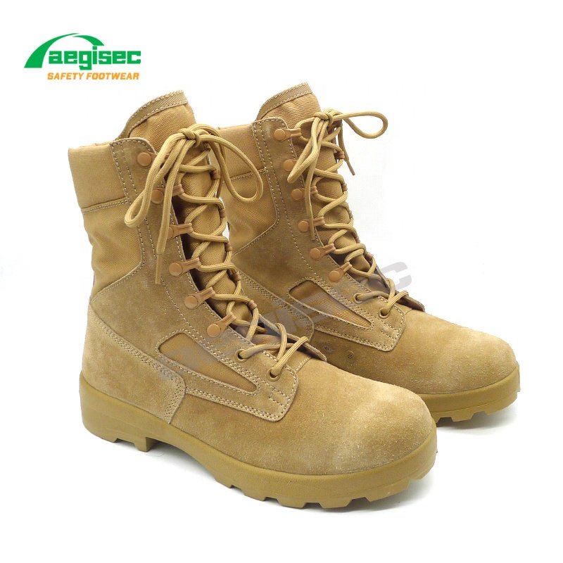 AEGISEC cow suede desert boots slip oil resistant combat hiking boots