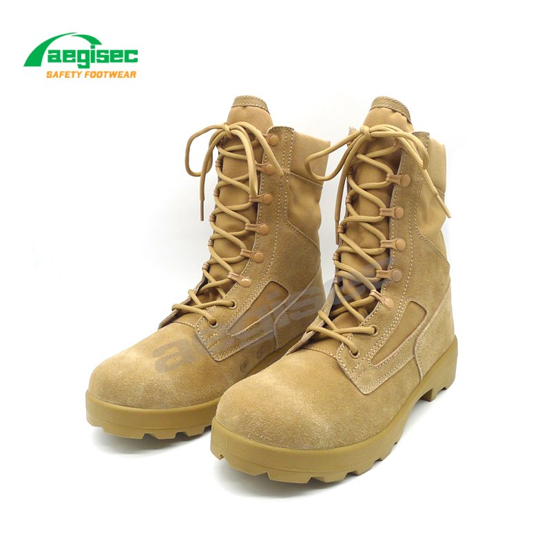 AEGISEC cow suede desert boots slip oil resistant combat hiking boots