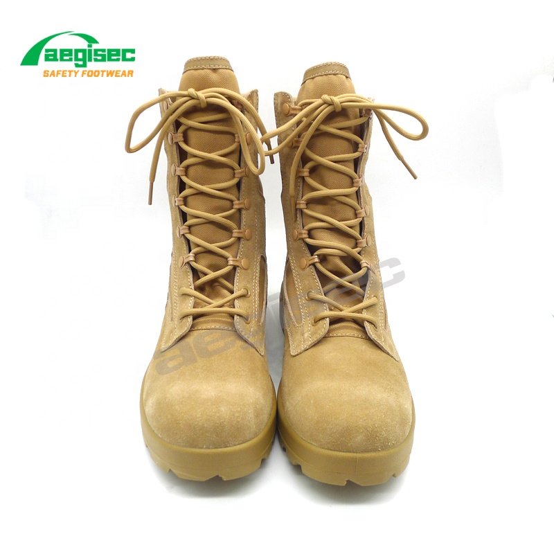 AEGISEC cow suede desert boots slip oil resistant combat hiking boots