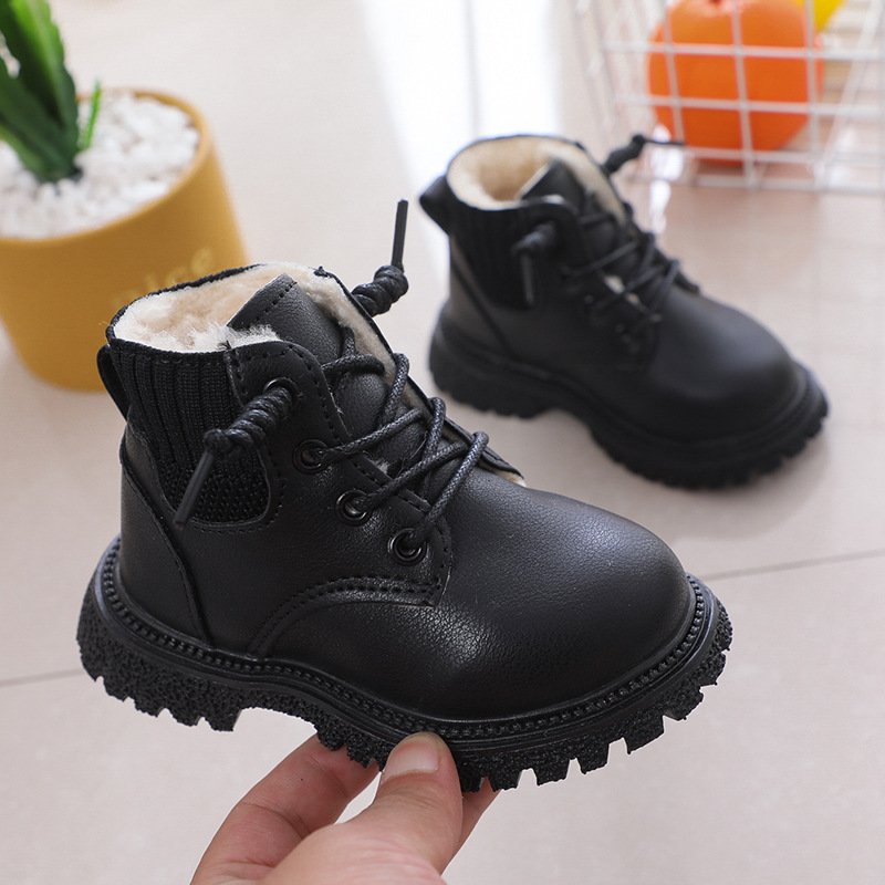 vintage leather waterproof lightweight boy cotton shoes outdoor hiking other style girl boots
