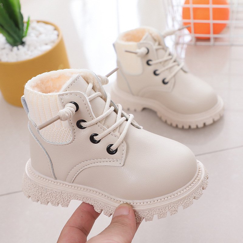 vintage leather waterproof lightweight boy cotton shoes outdoor hiking other style girl boots