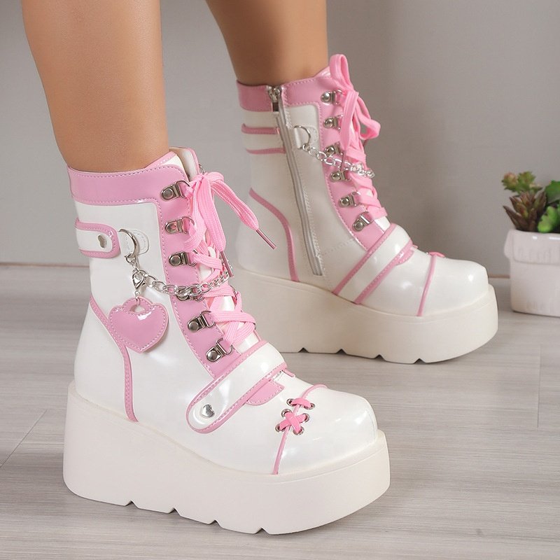 High Quality Platform New Arrival Cute Fashionable Punk Boots Soft Women Shoes Ladies Short Boots For Women