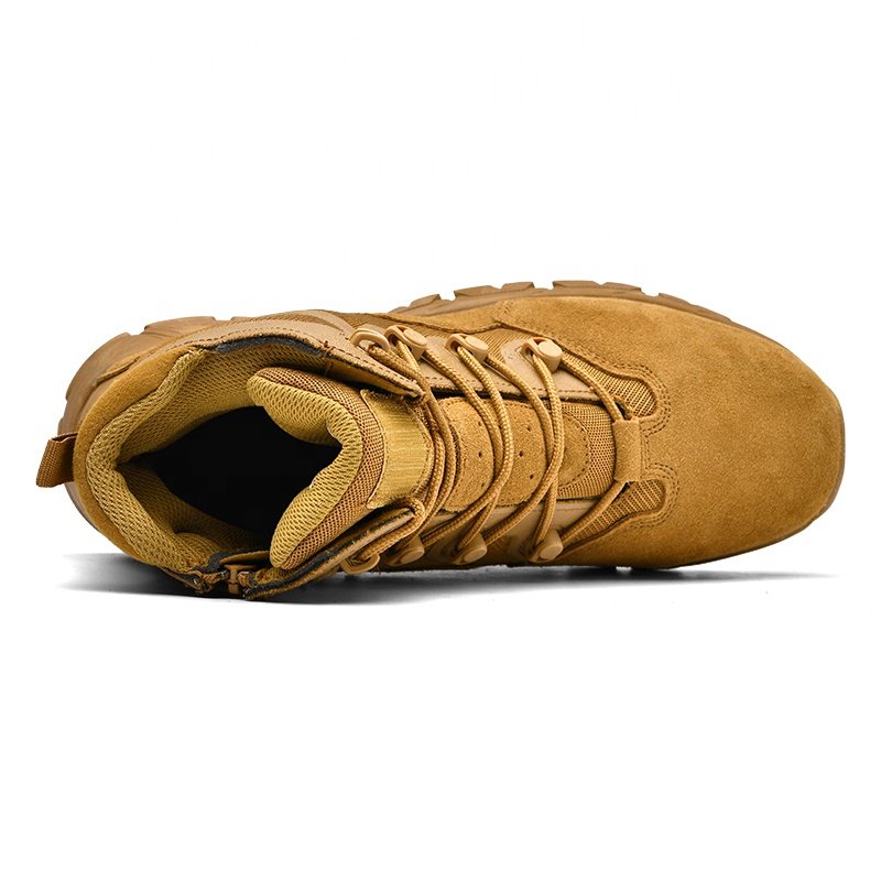Custom Men's Com-bat Boots Hiking Shoes Men Outdoor Sports Desert Tactical Boots 6 Inches Suede Leather.