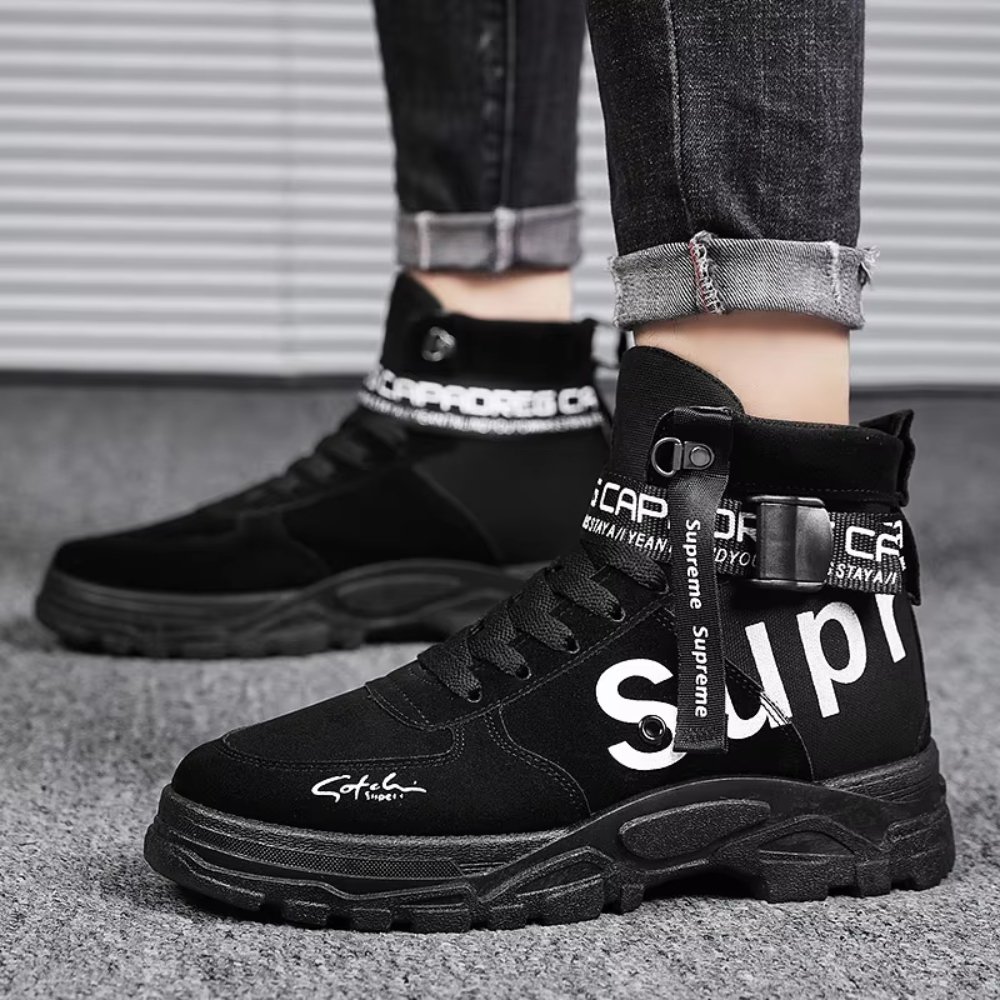 Factory Direct Sale 2024 New Design High Quality Fashion Lace up Canvas Label Men's Casual Sports Boots