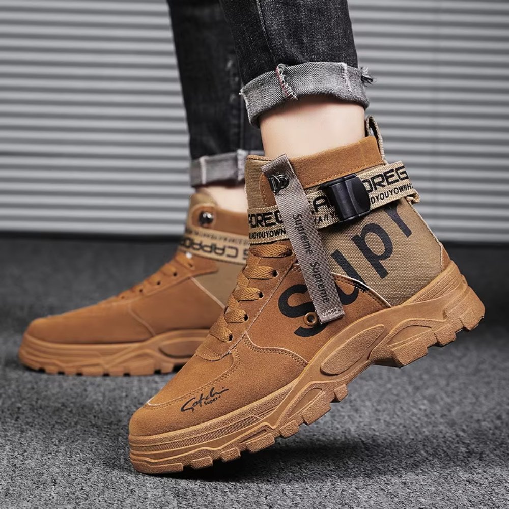 Factory Direct Sale 2024 New Design High Quality Fashion Lace up Canvas Label Men's Casual Sports Boots