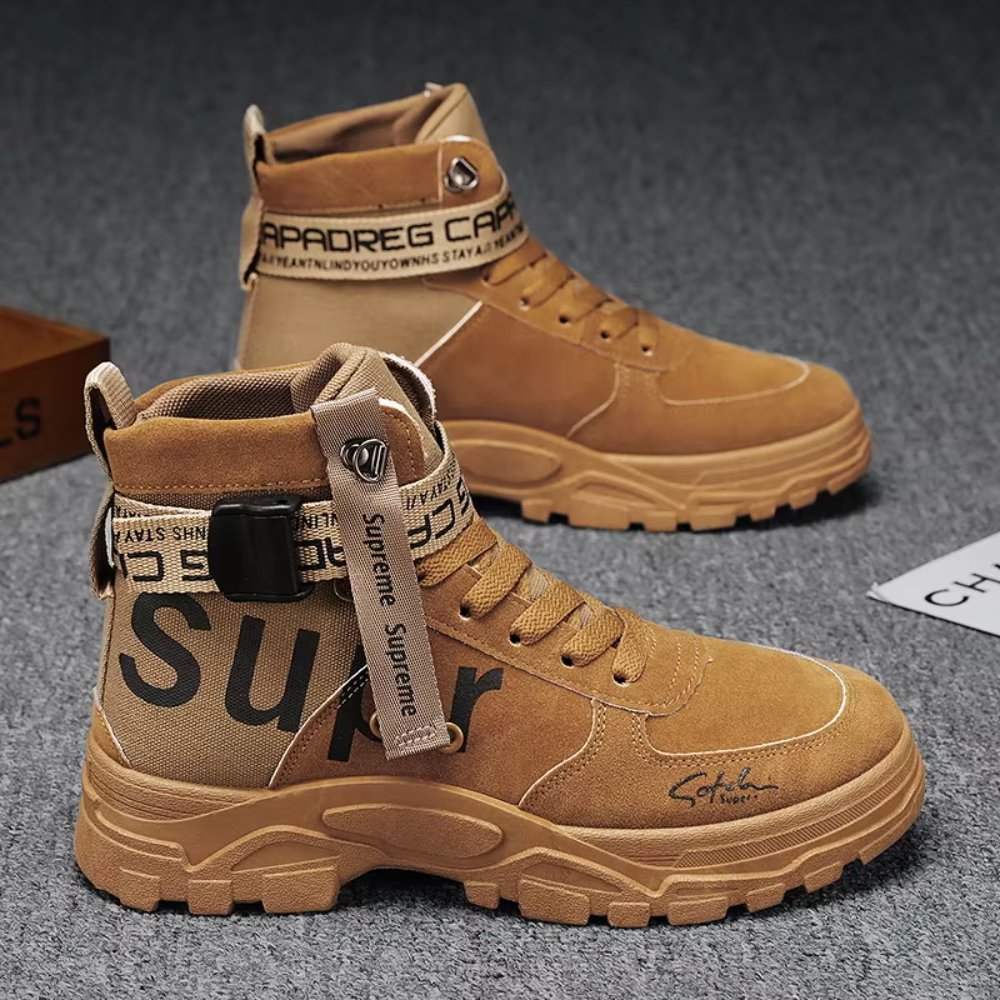 Factory Direct Sale 2024 New Design High Quality Fashion Lace up Canvas Label Men's Casual Sports Boots