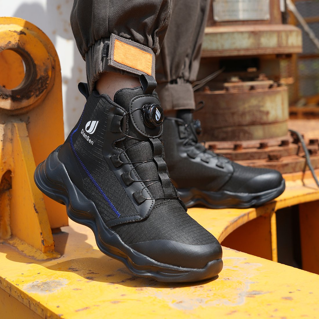 AMAWEI high cut safety shoes indestructible steel toe shoes Work safety boots D830