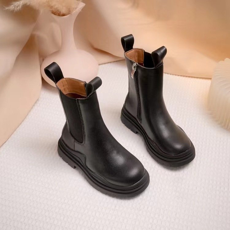 High Quality New Children's Kids Ankle Leather Short Girls Boots Wholesale Designer Child Boots