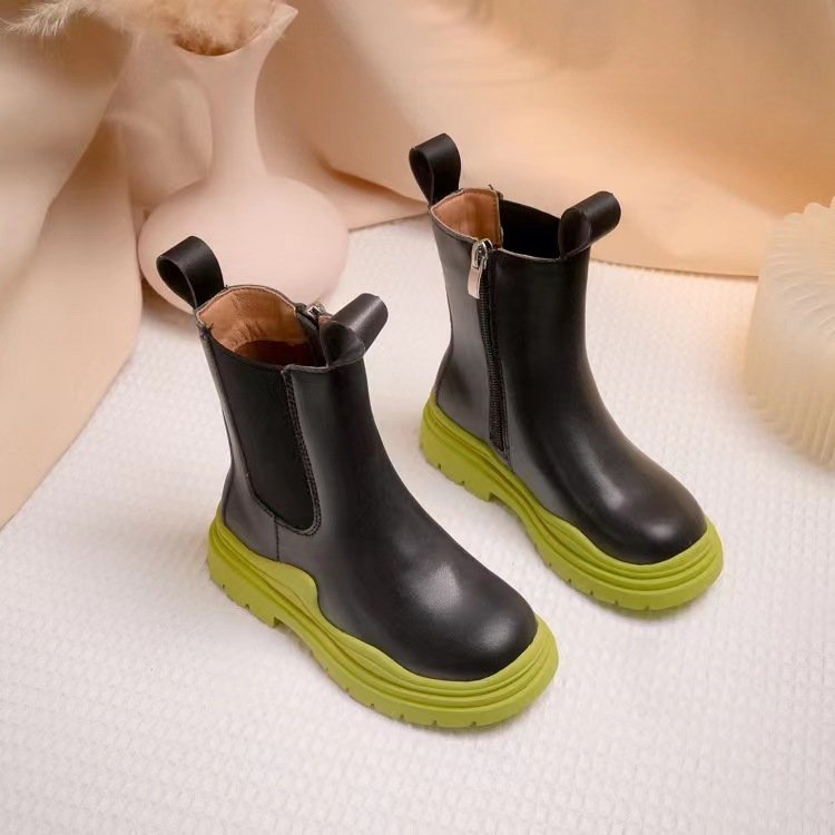 High Quality New Children's Kids Ankle Leather Short Girls Boots Wholesale Designer Child Boots