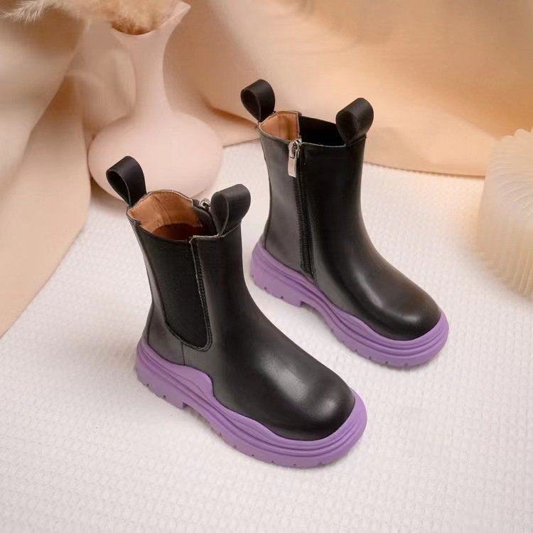 High Quality New Children's Kids Ankle Leather Short Girls Boots Wholesale Designer Child Boots