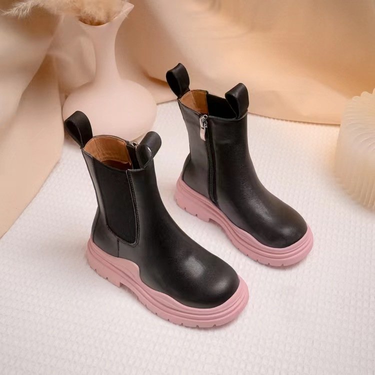 High Quality New Children's Kids Ankle Leather Short Girls Boots Wholesale Designer Child Boots