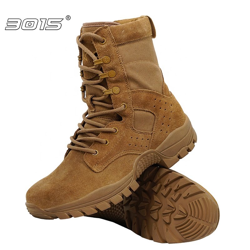 Dropshipping Custom Logo Brown Leather Training Desert Boots Jungle Boots