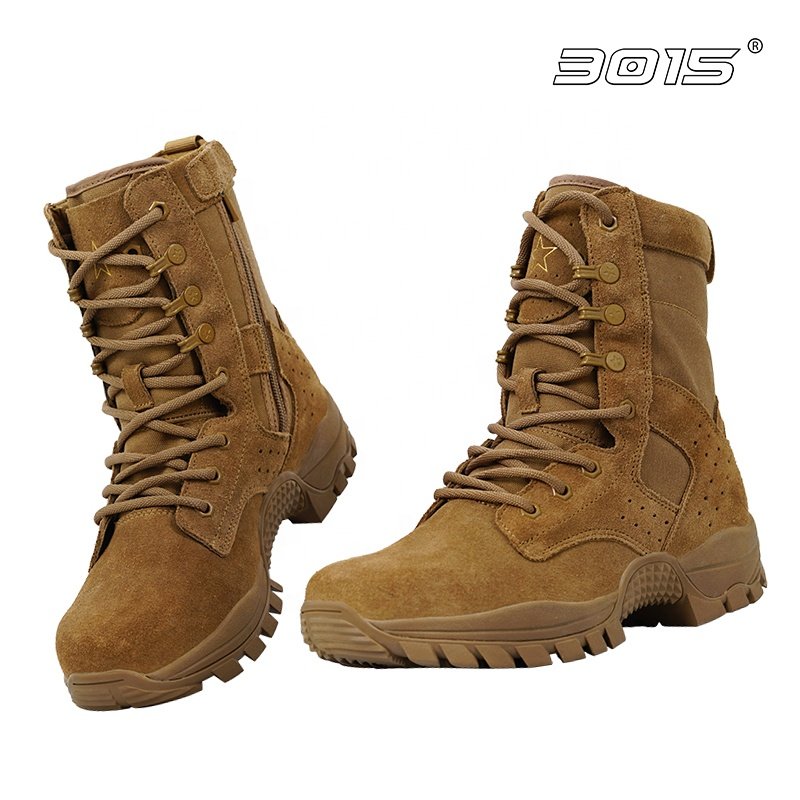 Dropshipping Custom Logo Brown Leather Training Desert Boots Jungle Boots