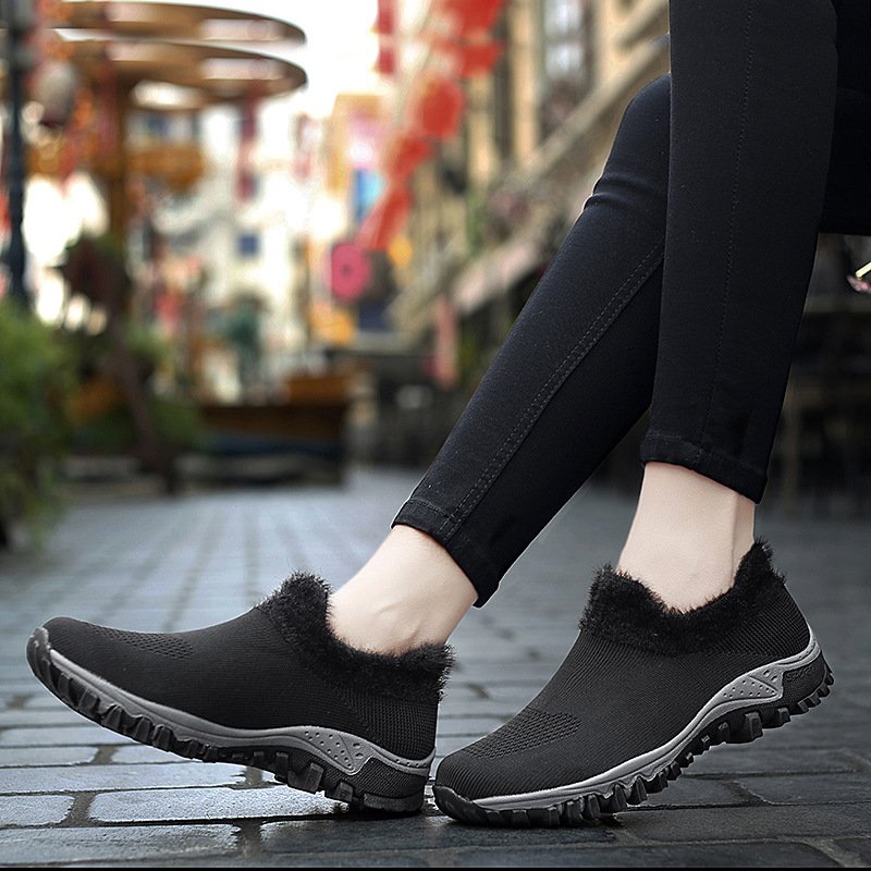 factory wholesale women winter warming shoes plush cotton casual boots outdoor sports hiking shoes