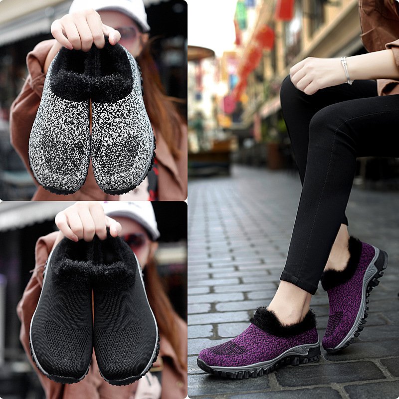 factory wholesale women winter warming shoes plush cotton casual boots outdoor sports hiking shoes