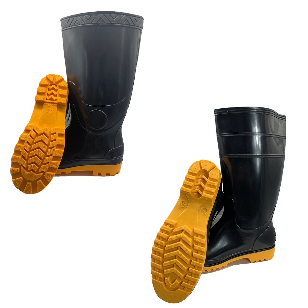 factory custom anti-slip unisex pvc rain boots waterproof shoes high heel gum wellington boots for men