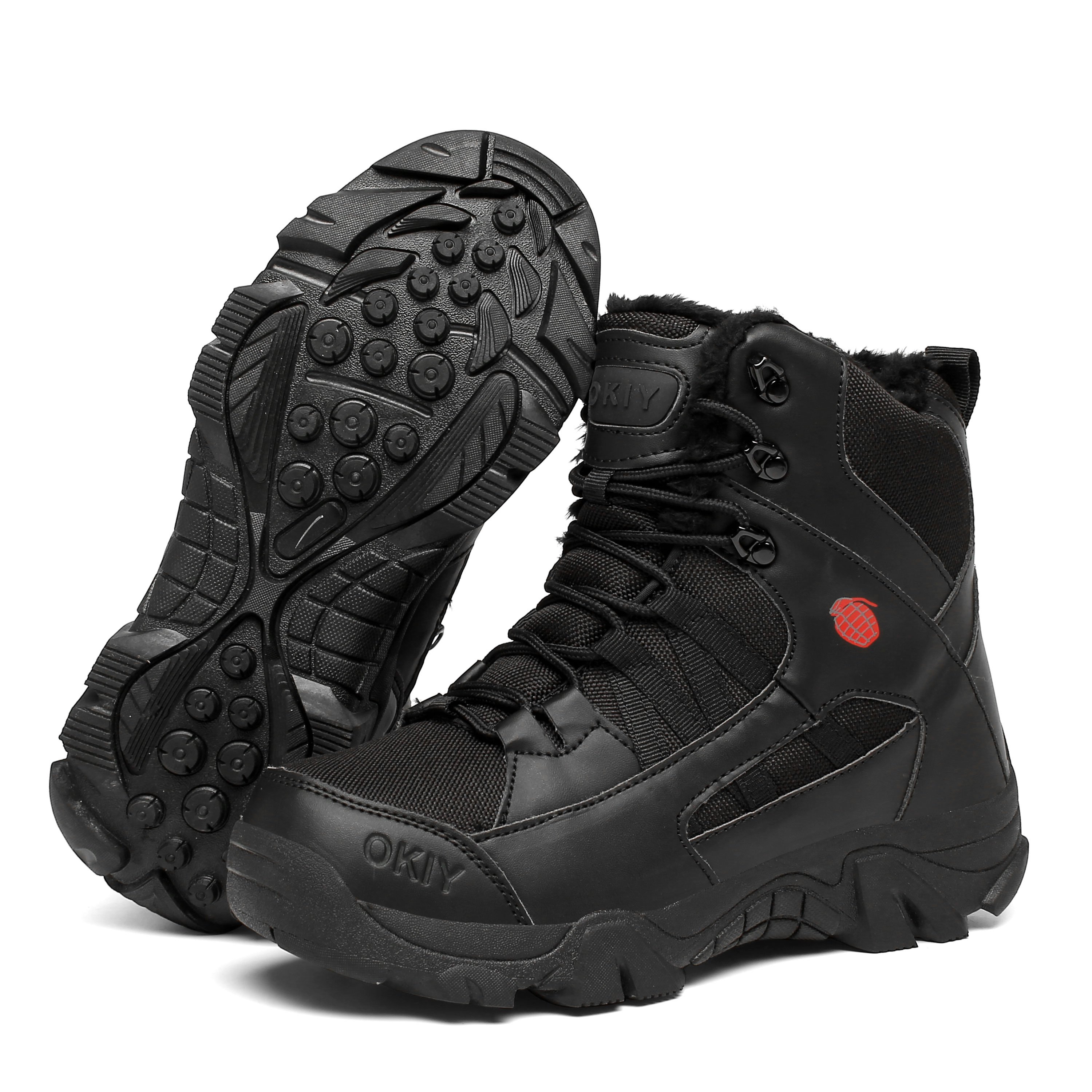 Wholesales Vintage Wild jungle Winter Fluzzy Cotton Velvet hiking Shoes Botas Snow Warm Combat Tactical Boots