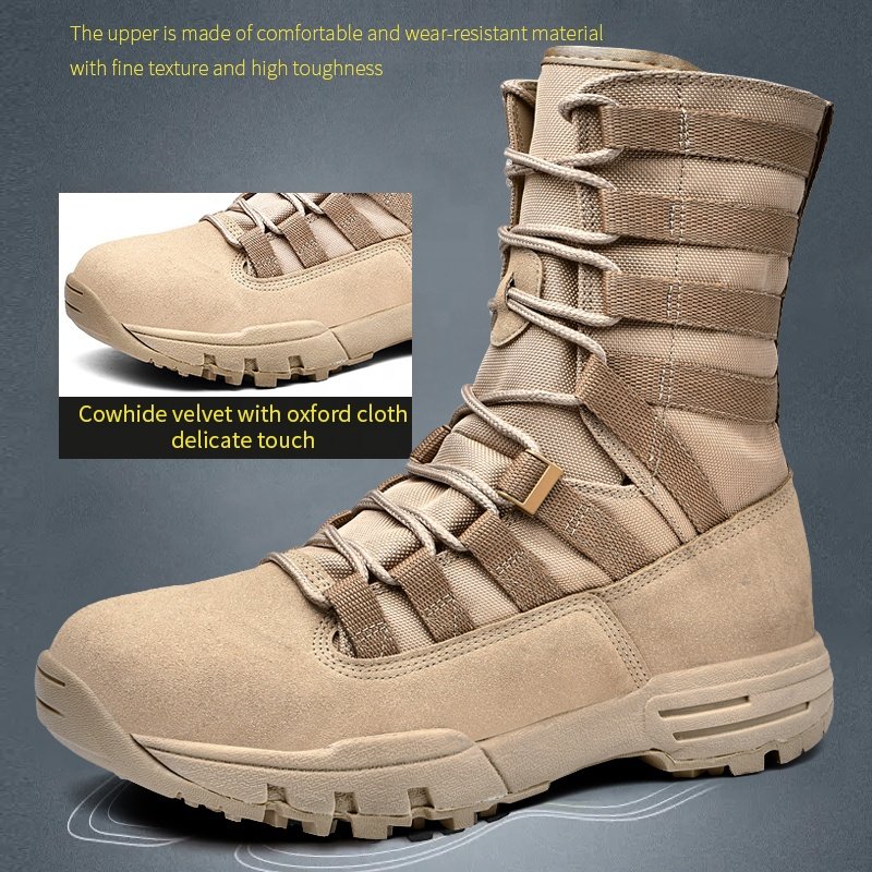 Custom Outdoor Trekking Mountain Sport Hiking Shoes Waterproof High Cut Men Trendy Hiking Boots