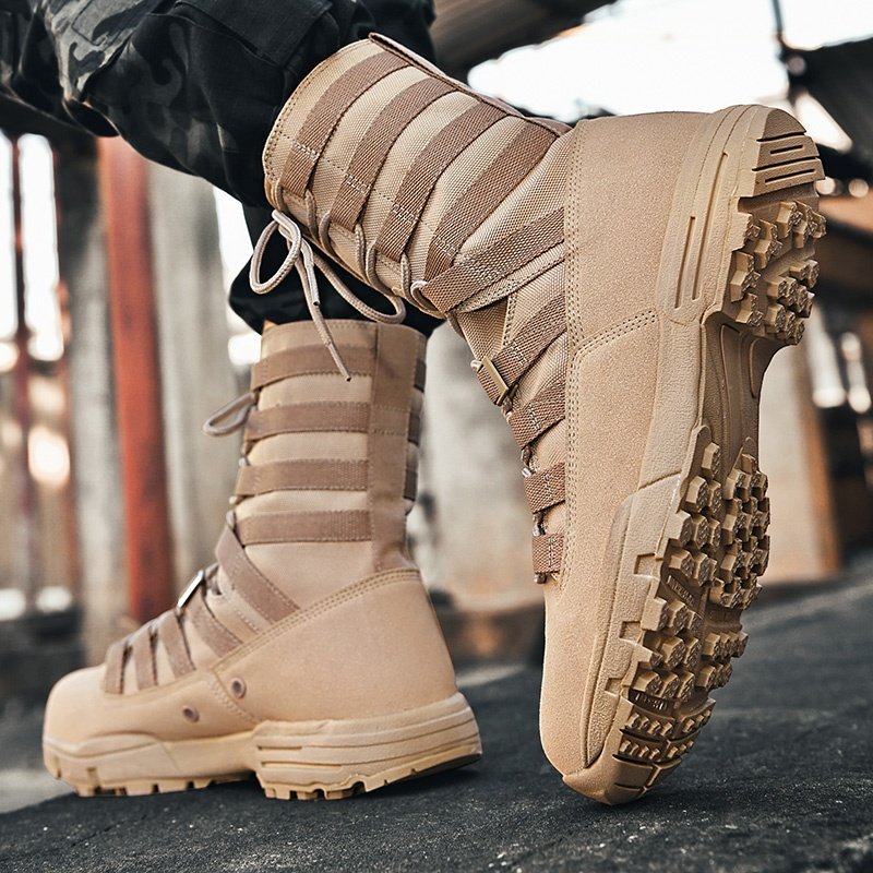 Custom Outdoor Trekking Mountain Sport Hiking Shoes Waterproof High Cut Men Trendy Hiking Boots
