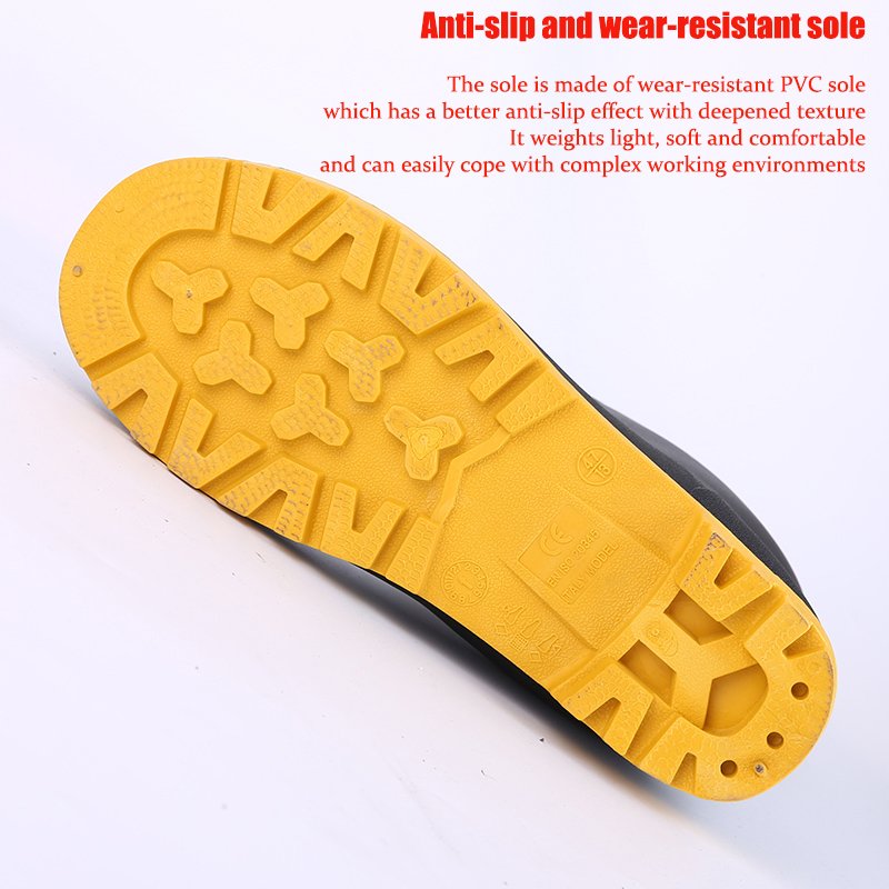 Steel Toe Boots For Food Industry Waterproof Pvc Safety Rain Boots White Rain Boots