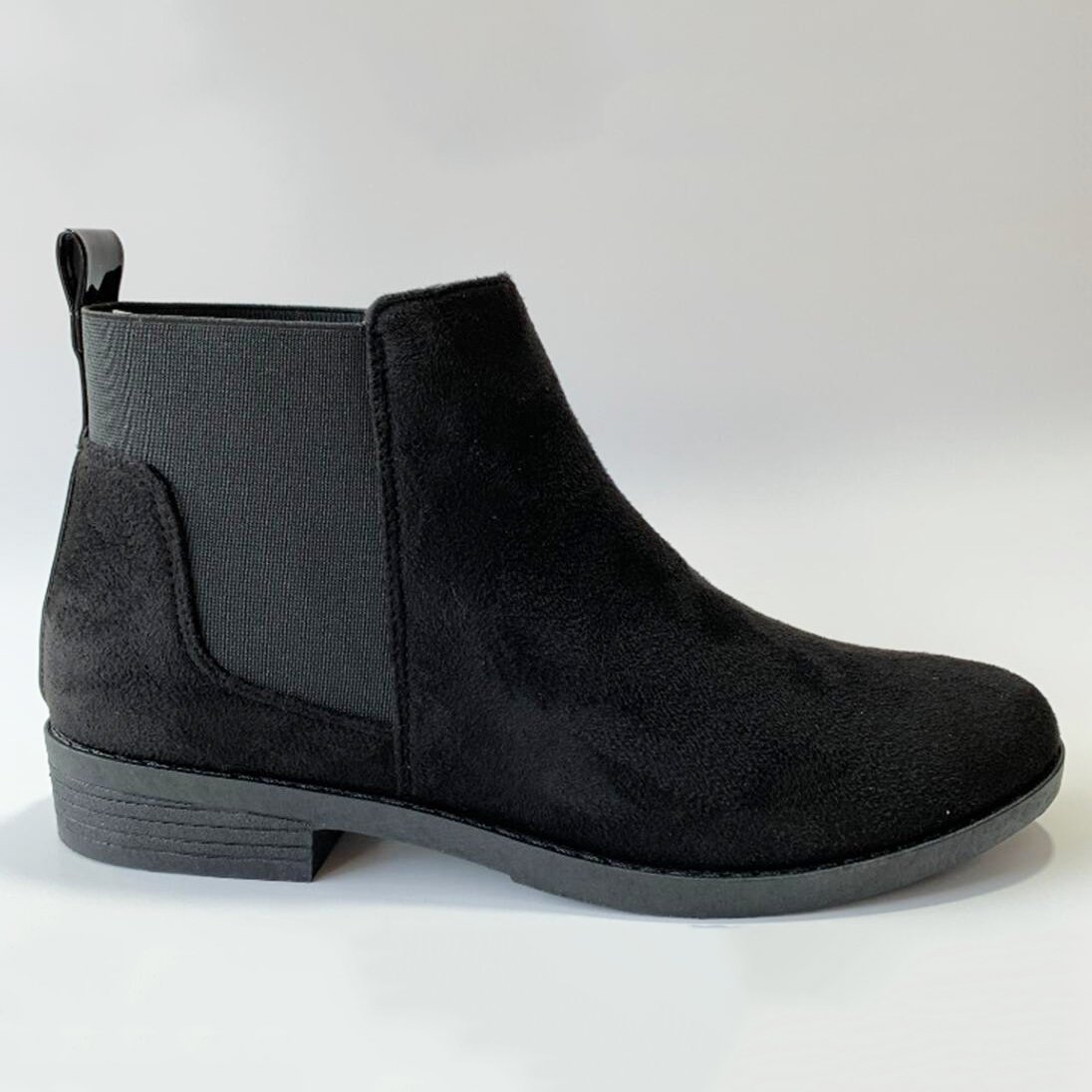 Customized Black Suede Elastic Boots Women Work Boots Girls Ankle Winter Boots