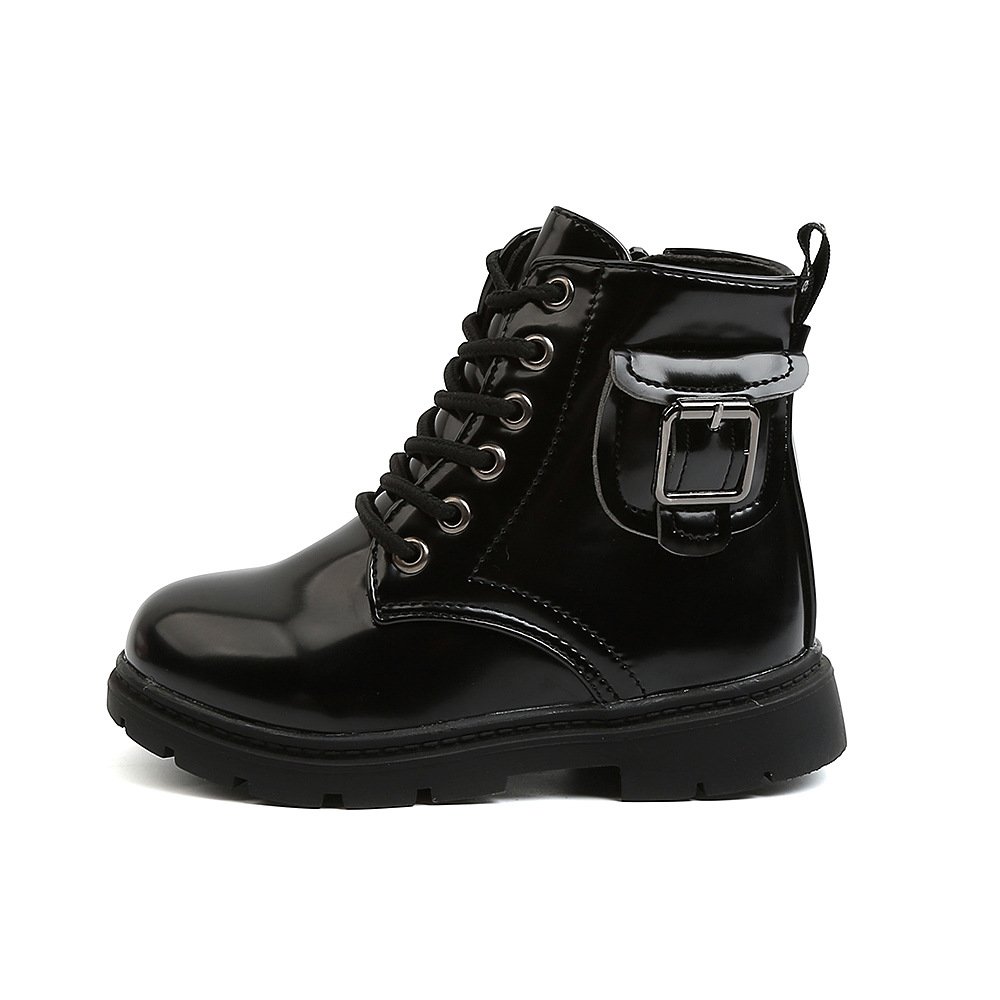 2023 autumn new British style boy and girl ankle boots kids rubber sole vintage boot shoes