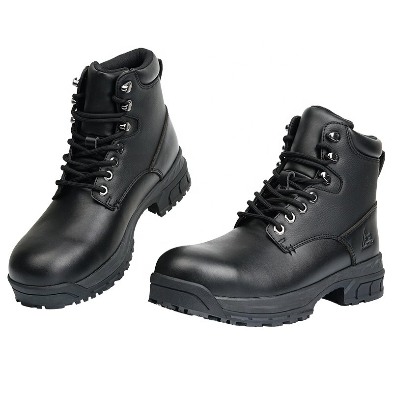 Men Safety Boots Steel Toe Leather Boots Indestructible Industrial Slip Resistant Security Safety Shoes