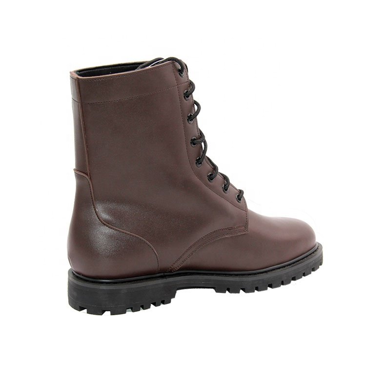 Factory Direct Red Brown Leather Boots Tall Motorcycle Men's Boots High Waist Leather