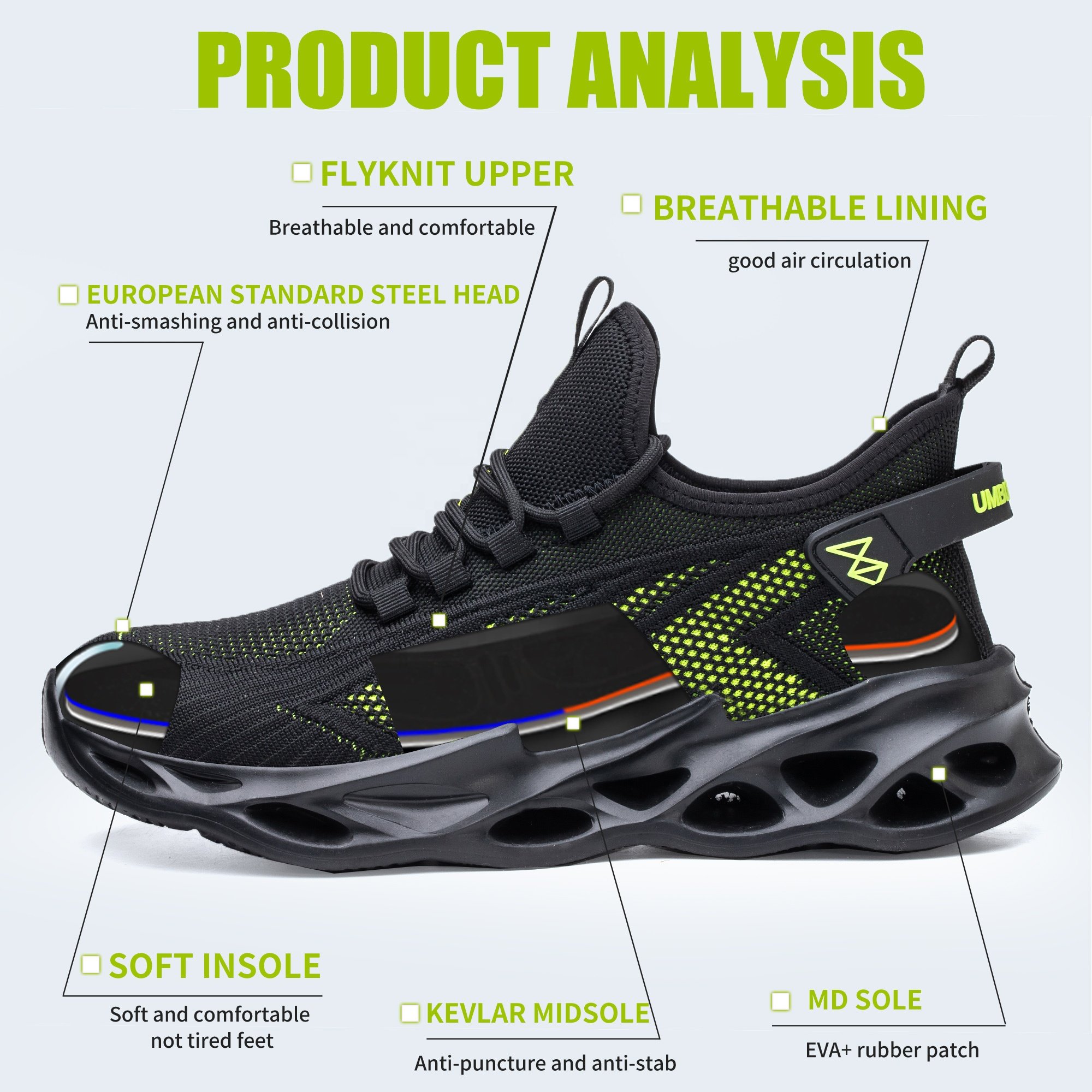New Wholesale Safety Shoes Anti-Smashing Construction Sneakers Steel Toe Work Boots working Men