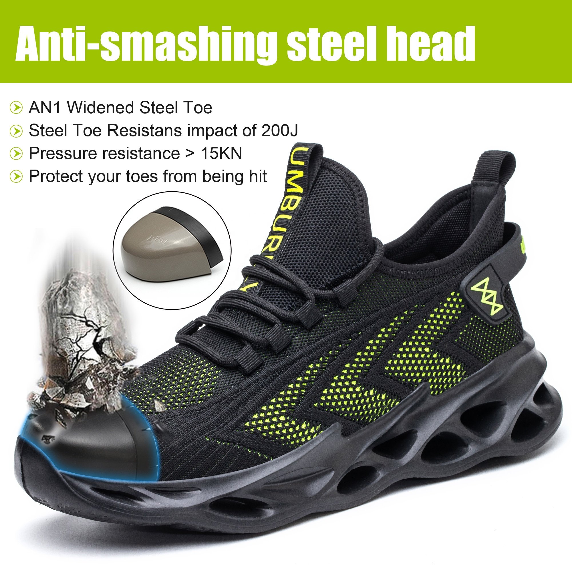 New Wholesale Safety Shoes Anti-Smashing Construction Sneakers Steel Toe Work Boots working Men