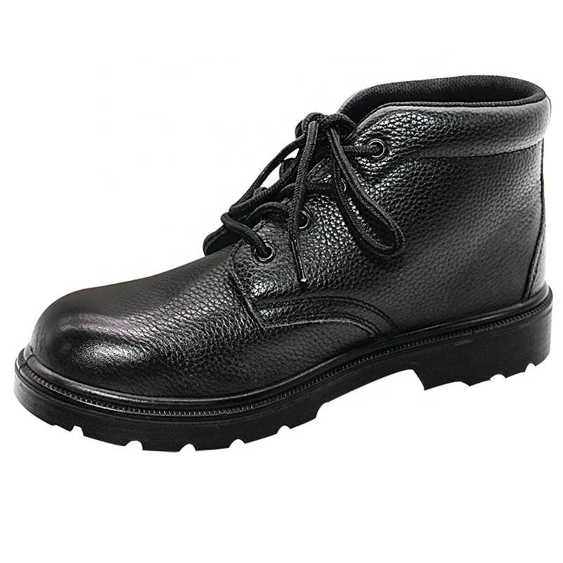 Hot high quality classic design all leather men's shoes everyday black custom lace up leather boots