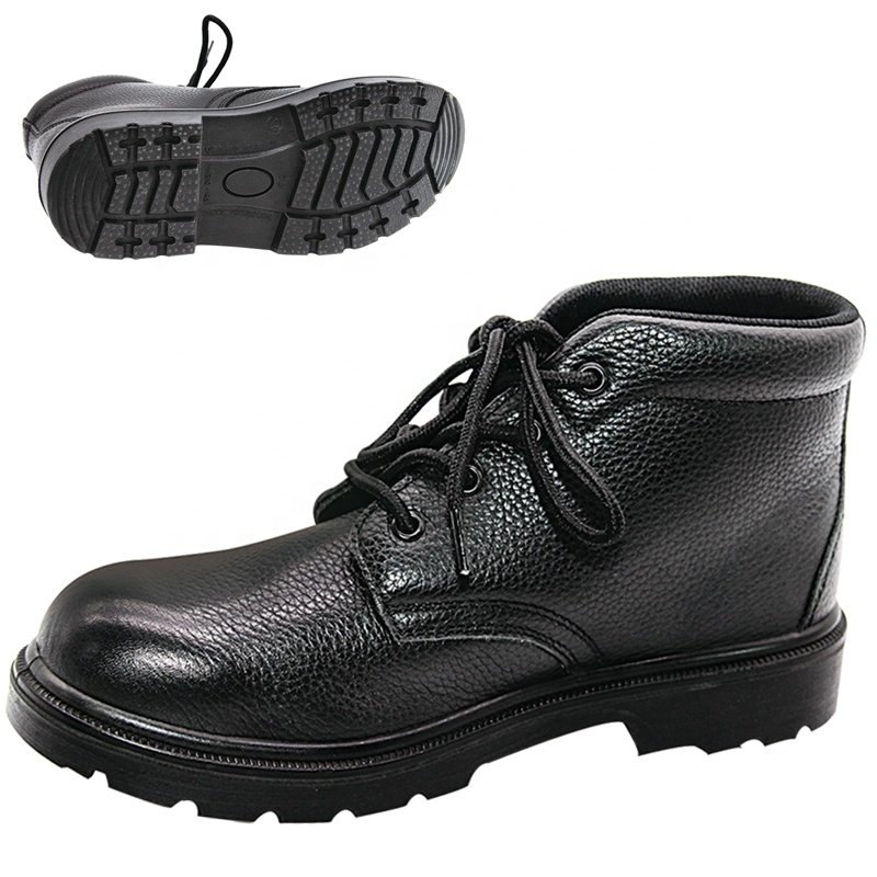 Hot high quality classic design all leather men's shoes everyday black custom lace up leather boots