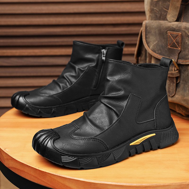 2024 Hot Sale Winter Fashion Safety Comfortable Martin Boots New Men's Shoes Anti-Slippery Versatile Leather Upper Men Boots