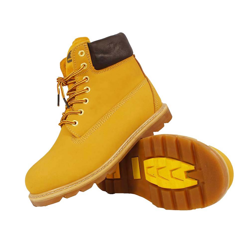 genuine leather acid resistant anti-static anti-slip steel toe caps industry ankle work boots safety shoes