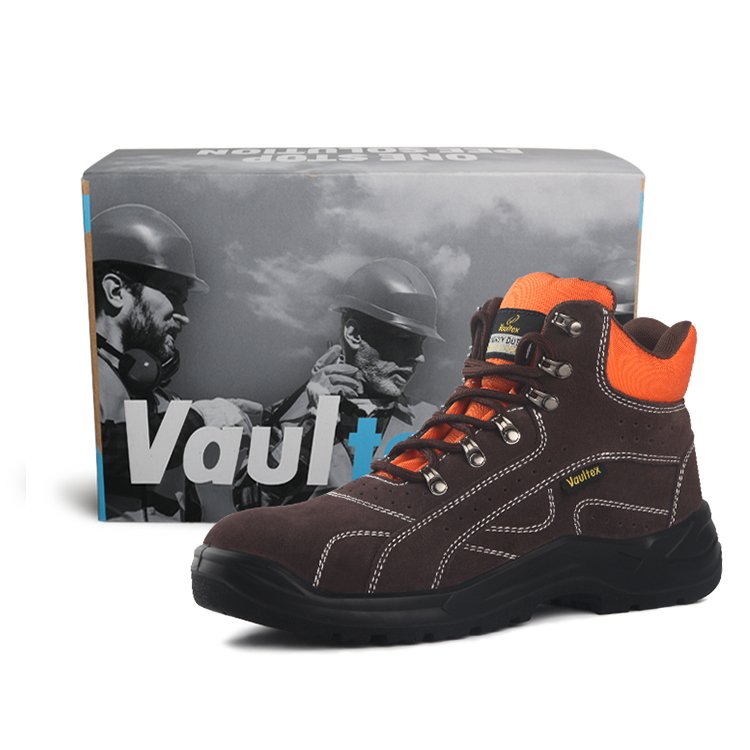 Vaultex High Quality Anti Slip Resistant Anti Puncture Outdoor Work Safety Boots Unisex Industrial Safety Shoes For Man