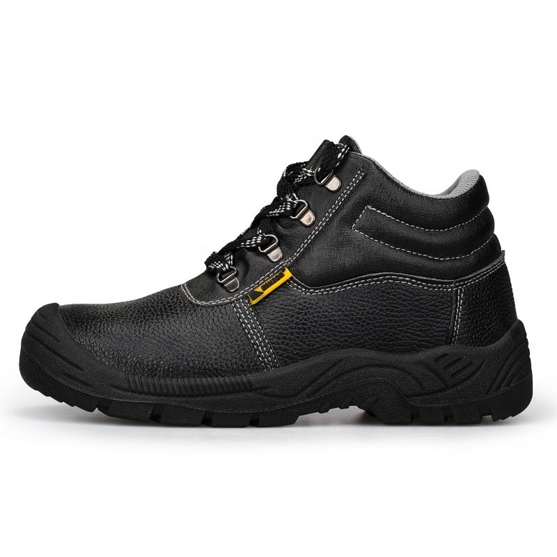GUYISA Brand safety boots OEM wear-resistant iron-soled waterproof lychee leather outdoor work iron toe safety boots
