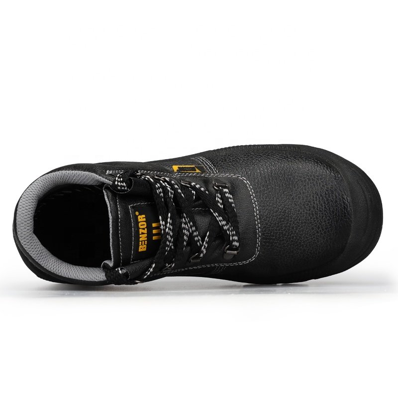 GUYISA Brand safety boots OEM wear-resistant iron-soled waterproof lychee leather outdoor work iron toe safety boots