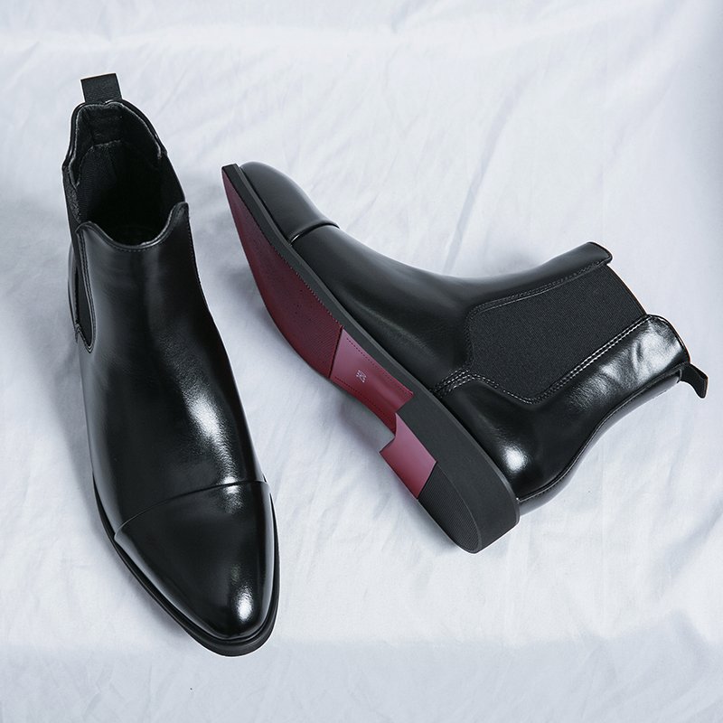 Classic Design Red Bottom Shoes Size 38-46/6.5-12 High Cut Fashion Leather Men Chelsea Boots