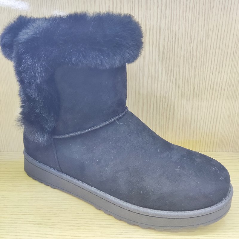 Factory Direct Wholesale High Quality Winter Custom Logo Snow Mid Boots Women Shoes 2024 Faux Fur Snow Boots