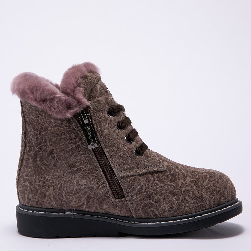 Princepard OEM Customized Side Zipper Boot Anti Slippery TPR Hard Sole Kid Shoes Girl Orthopedic Boots