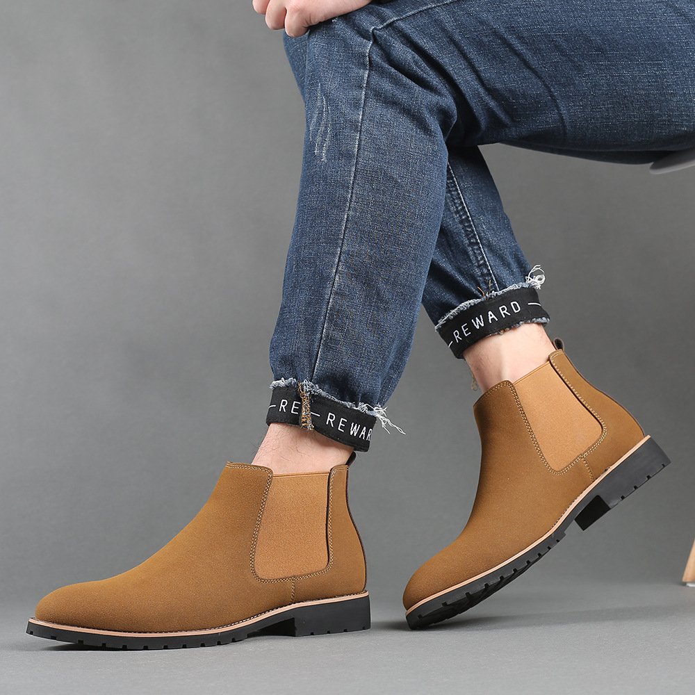 SY7777 plus size men shoes ankle chelsea boots