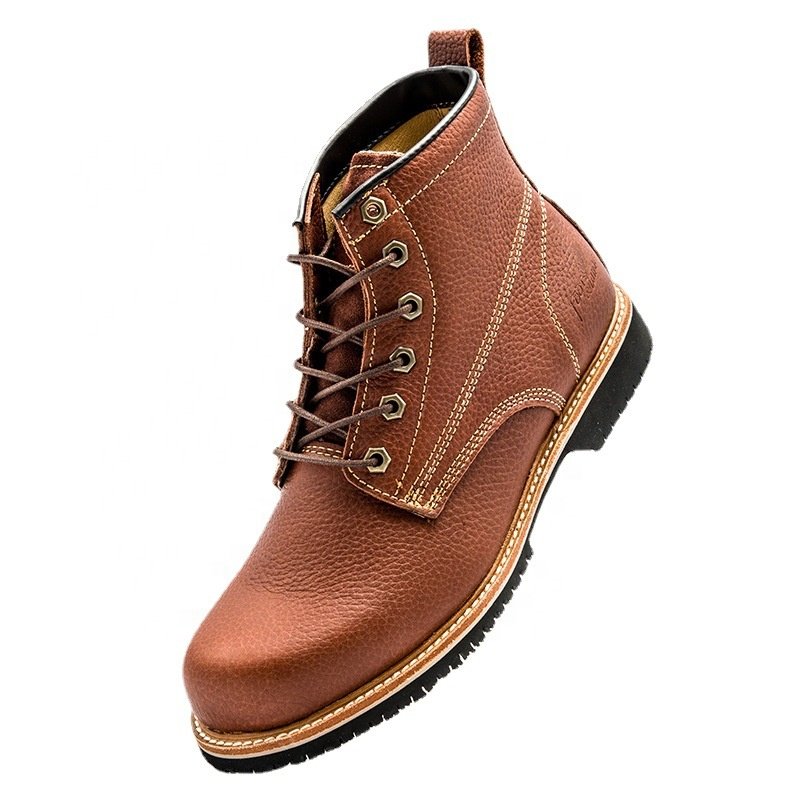 new style italy outdoor hiking sports work boots genuine leather waterproof goodyear safety boots