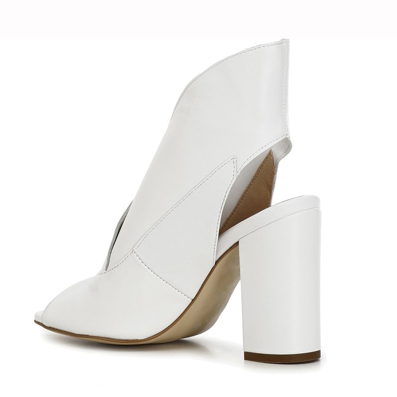 Factory New Heeled Genuine Leather Square Heel Fashion Trend Hollow Sexy Pointed Toe Ankle Boot Sandal Boot Women