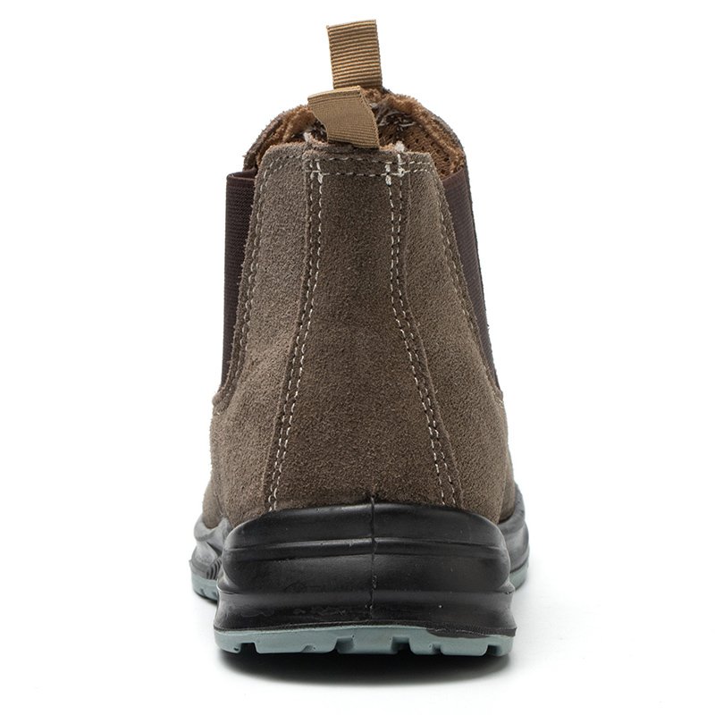 Suede Waterproof Injection Sole Safety Shoes Boots Leather For Women Without Lace