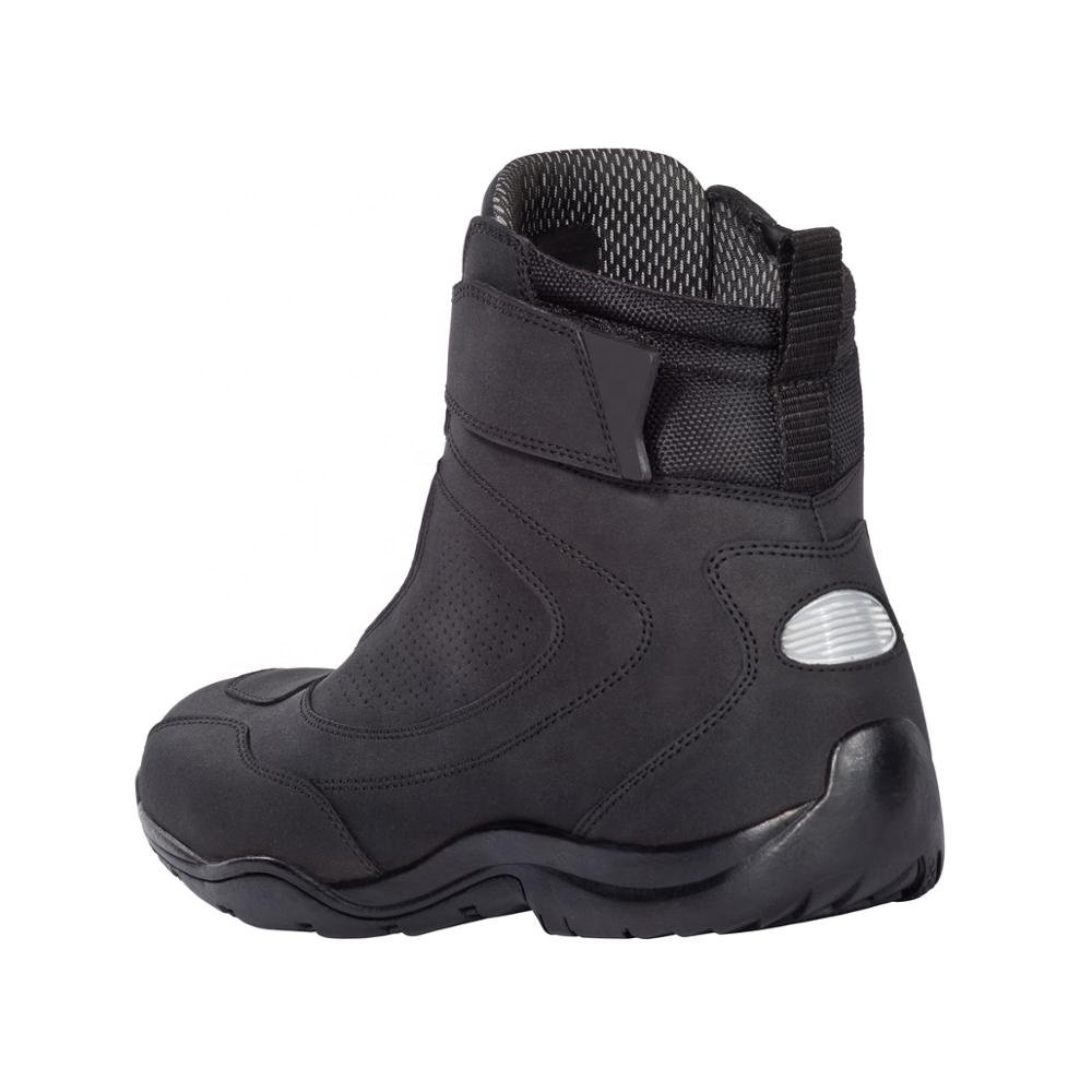 Low-Priced Yellow-Black Motorcycle Riding Racing Waterproof Leather Motorbike Motocross Boot For Men