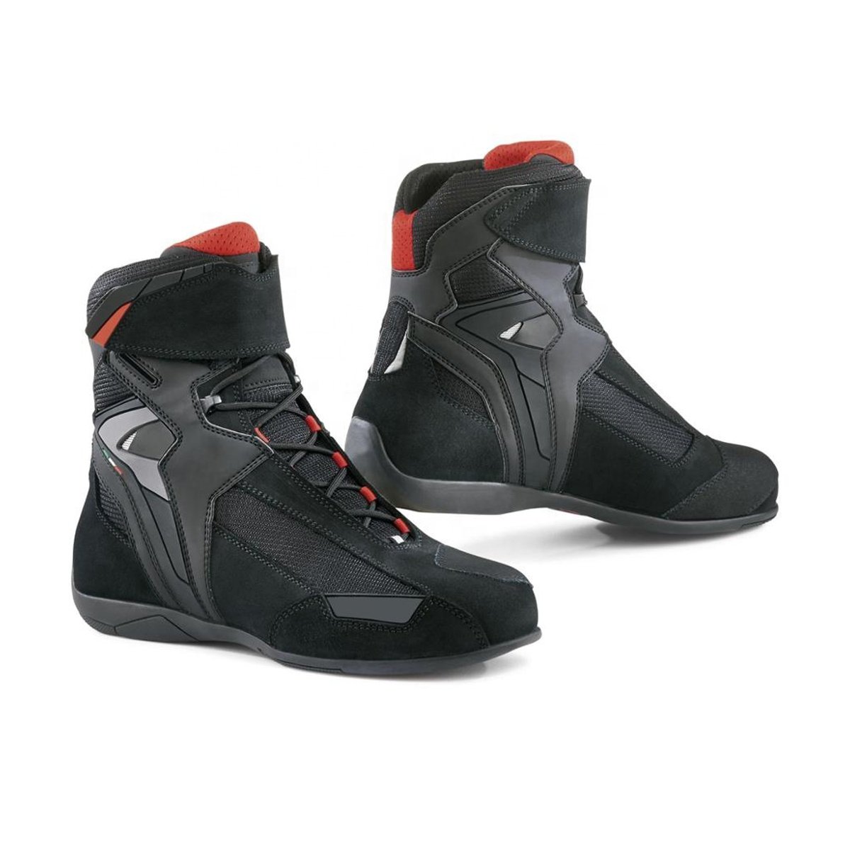Low-Priced Yellow-Black Motorcycle Riding Racing Waterproof Leather Motorbike Motocross Boot For Men