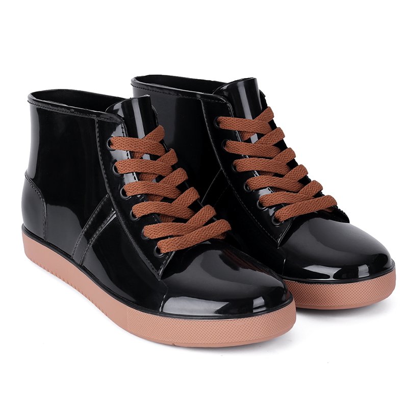 Low Price Wholesale Fashionable Transparent Ankle Rain Shoes PVC Ladies Plastic Boots for Rain