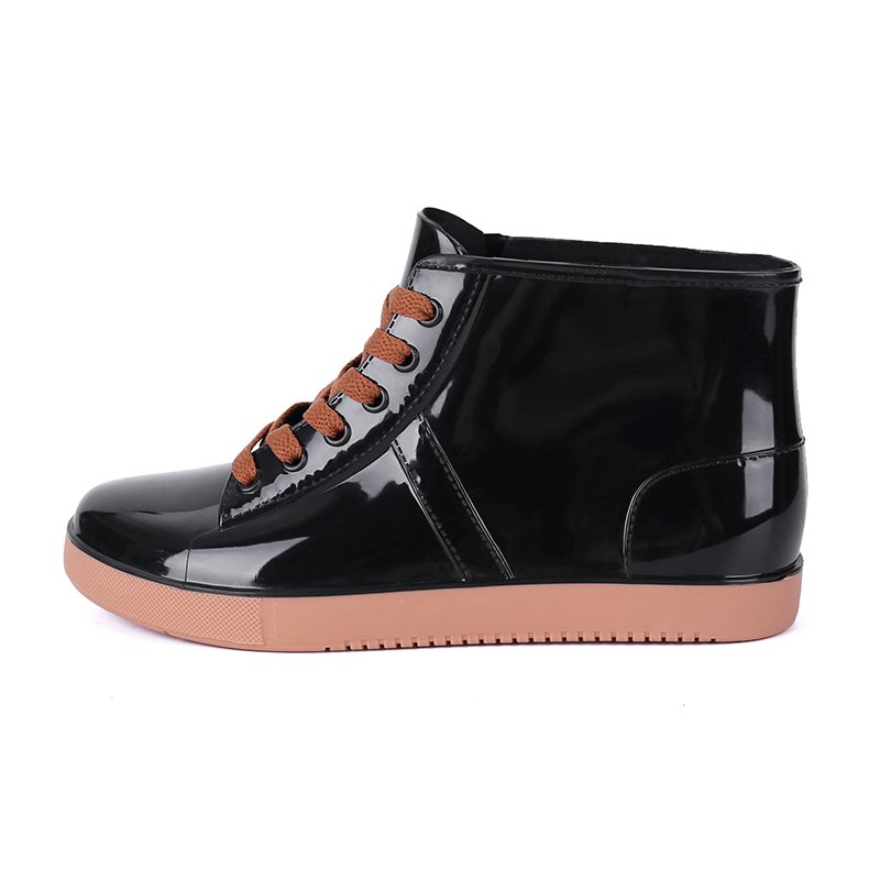 Low Price Wholesale Fashionable Transparent Ankle Rain Shoes PVC Ladies Plastic Boots for Rain